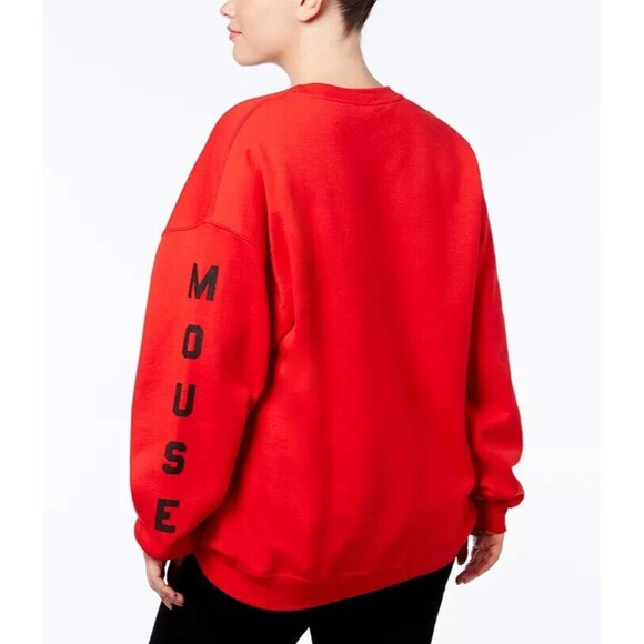 Disney Minnie Mouse Red Sweatshirt Crew Neck Long Sleeve Plus Size 1X - Picture 5 of 5